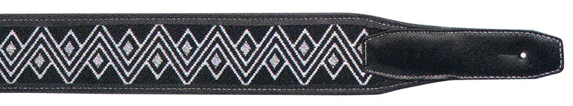 XTR | LS224 | Garment Leather Guitar Strap | Black/White Zig-Zag Pattern XTR | LS224 | Garment Leather Guitar Strap | Black/White Zig-Zag Pattern